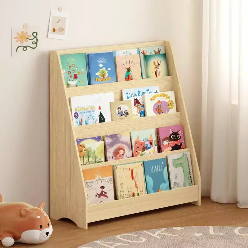 GDFStudio Zee Étagère à Livres Moderne à 4 Niveaux pour Enfants