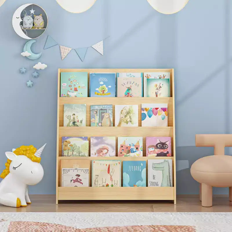 GDFStudio Zee Modern 4-Tier Kids Bookshelf