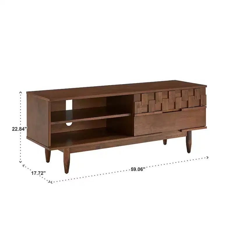 Meuble TV large Chasin 59 - Brun - iNSPIRE Q