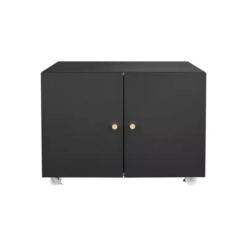 Meuble d'imprimante moderne en acier avec roulettes verrouillables, classeur, organisateur de rangement