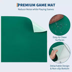 Table de Mahjong Pliante pour 4 Joueurs. Plateau Vert Résistant à l'Usure. Table de Jeu Carrée Portable avec Porte-Gobelets et Bacs à Jetons pour Domino et Puzzles.