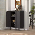 Multifunctional Steel Storage Cabinet with 2 Doors & 2 Adjustable Shelves for Home, Garage & Office