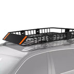 Steel Roof Rack Cargo Basket 64x39x6 Inches, 200 Lbs Capacity, Secure Luggage Carrier for SUV/Truck/RV, Black for Camping/Travel