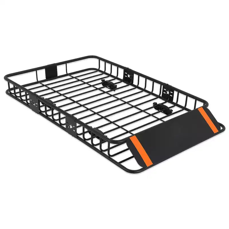 Panier de toit en acier 64x39x6 pouces, capacité 90 kg, porte-bagages sécurisé pour SUV/Camion/Camping-car, Noir pour le camping/les voyages