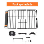 Panier de toit en acier 64x39x6 pouces, capacité 90 kg, porte-bagages sécurisé pour SUV/Camion/Camping-car, Noir pour le camping/les voyages