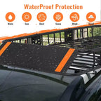 Panier de toit en acier 64x39x6 pouces, capacité 90 kg, porte-bagages sécurisé pour SUV/Camion/Camping-car, Noir pour le camping/les voyages