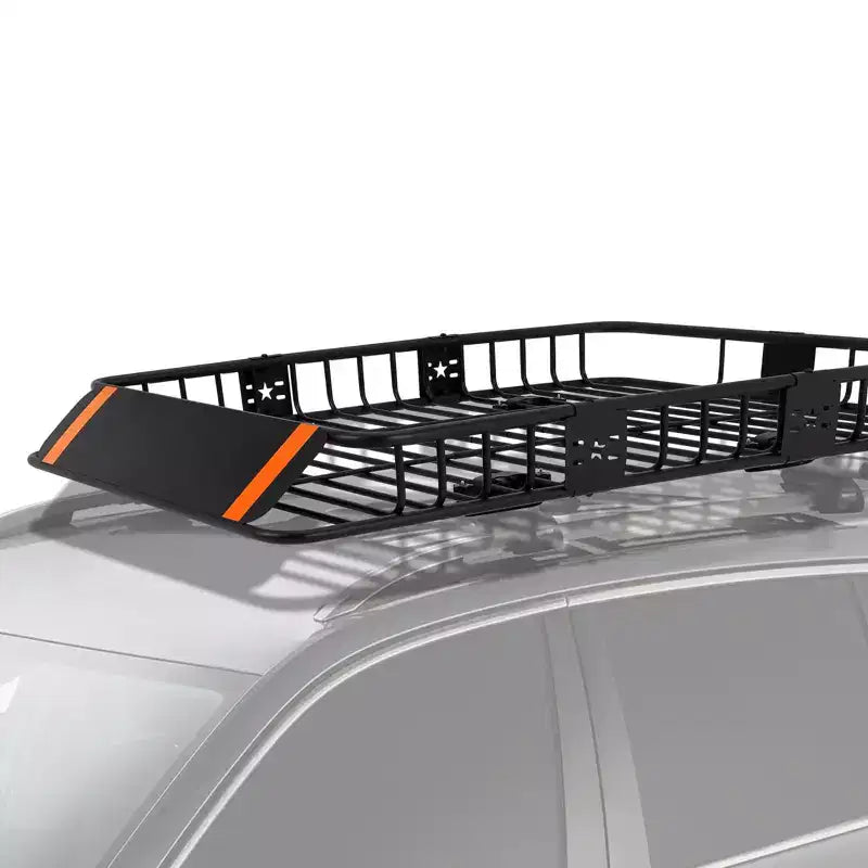 Panier de toit en acier 64x39x6 pouces, capacité 90 kg, porte-bagages sécurisé pour SUV/Camion/Camping-car, Noir pour le camping/les voyages
