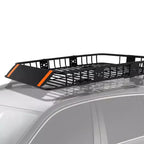 Panier de toit en acier 64x39x6 pouces, capacité 90 kg, porte-bagages sécurisé pour SUV/Camion/Camping-car, Noir pour le camping/les voyages