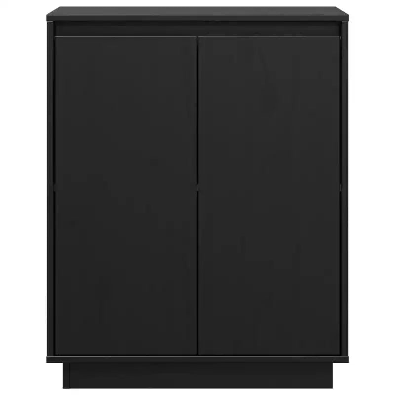 vidaXL Sideboard Black Solid Pine Wood Medium Sideboard Rectangular