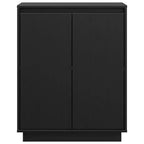 vidaXL Sideboard Black Solid Pine Wood Medium Sideboard Rectangular