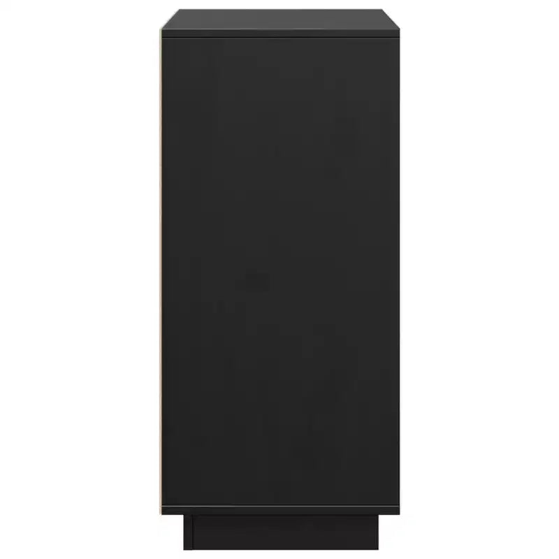 vidaXL Sideboard Black Solid Pine Wood Medium Sideboard Rectangular