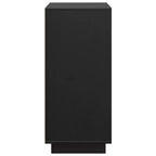 vidaXL Sideboard Black Solid Pine Wood Medium Sideboard Rectangular