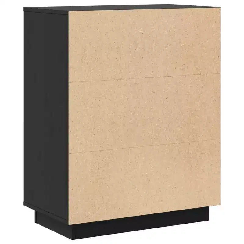 vidaXL Sideboard Black Solid Pine Wood Medium Sideboard Rectangular