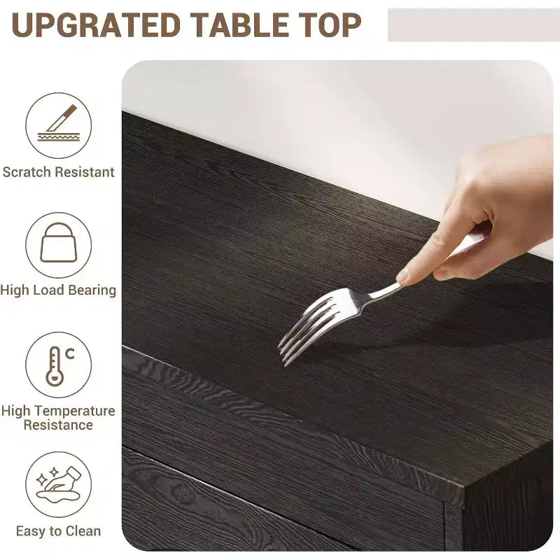 Armoire de rangement noire de 180 cm de haut avec portes vitrées, buffet avec station de charge intégrée et porte-bouteilles pour cuisine et salle à manger