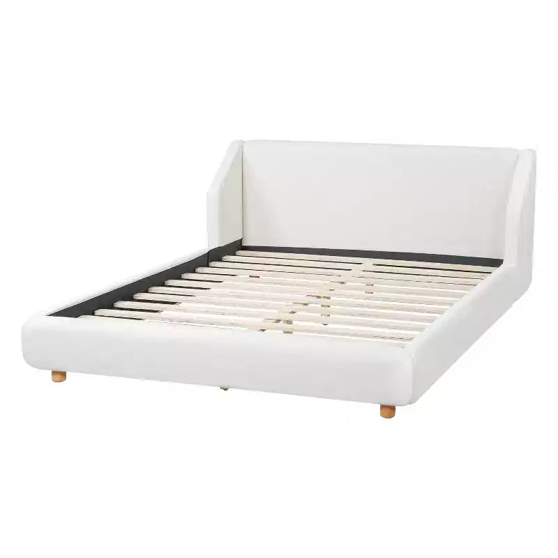 Christopher Knight Home Sade Lit Moderne en Bois Rembourré Bouclé avec Tête de Lit à Ailes Extra-Larges