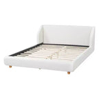 Christopher Knight Home Sade Lit Moderne en Bois Rembourré Bouclé avec Tête de Lit à Ailes Extra-Larges