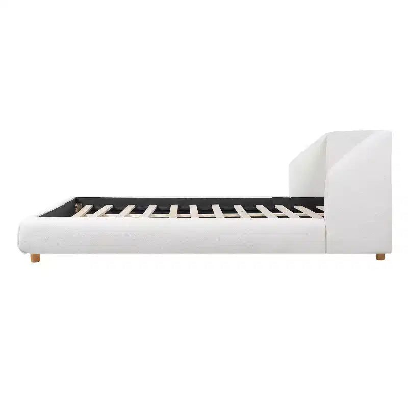 Christopher Knight Home Sade Lit Moderne en Bois Rembourré Bouclé avec Tête de Lit à Ailes Extra-Larges