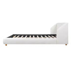 Christopher Knight Home Sade Lit Moderne en Bois Rembourré Bouclé avec Tête de Lit à Ailes Extra-Larges
