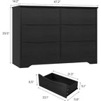Commode en bois à 8 tiroirs, Longue commode de rangement, Armoire moderne, pour Chambre à coucher, Salon