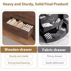 Commode Garvee 7 pour chambre, commode de 52 pouces de large, commode à tiroirs avec rangement autoportant, commode de rangement en bois pour salon