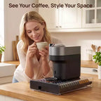 Organisateur de capsules de café transparent Vtopmart en acrylique pour capsules Nespresso Vertuo, peut contenir 40 grandes ou 60 petites capsules