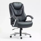 Studio Design High Back PU Leather Office Chair with Adjustable Height, Executive Swivel Desk Chair for Home Office, Black