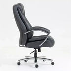 Chaise de Bureau Studio Design à Dossier Haut en Cuir PU avec Hauteur Réglable, Fauteuil de Bureau Pivotant Exécutif pour Bureau à Domicile, Noir