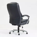 Chaise de Bureau Studio Design à Dossier Haut en Cuir PU avec Hauteur Réglable, Fauteuil de Bureau Pivotant Exécutif pour Bureau à Domicile, Noir