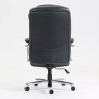 Chaise de Bureau Studio Design à Dossier Haut en Cuir PU avec Hauteur Réglable, Fauteuil de Bureau Pivotant Exécutif pour Bureau à Domicile, Noir
