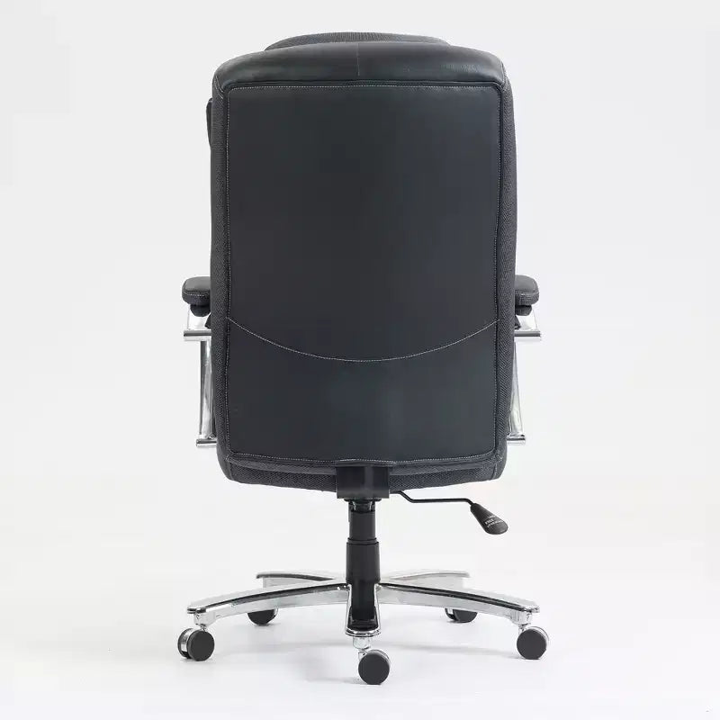 Chaise de Bureau Studio Design à Dossier Haut en Cuir PU avec Hauteur Réglable, Fauteuil de Bureau Pivotant Exécutif pour Bureau à Domicile, Noir