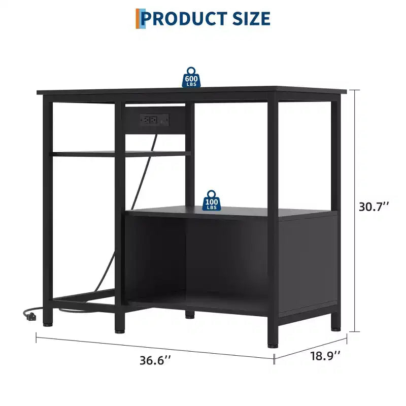 Meuble de support d'aquarium, Étagères de rangement ouvertes, Étagères de rangement en métal et bois, Étagère de rangement pratique pour la maison (Uniquement le cadre)