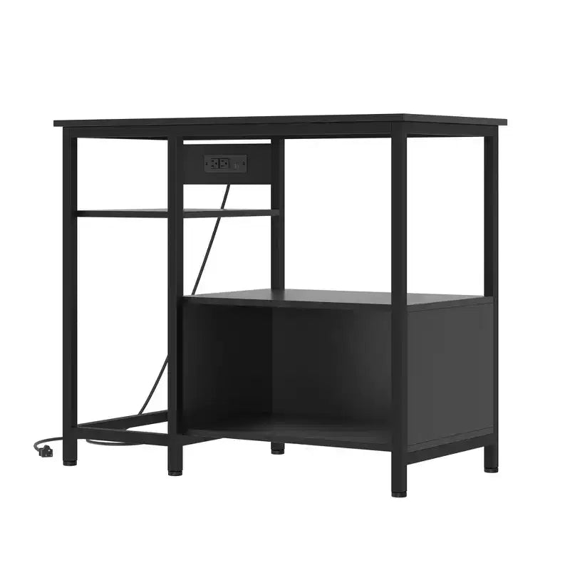 Meuble de support d'aquarium, Étagères de rangement ouvertes, Étagères de rangement en métal et bois, Étagère de rangement pratique pour la maison (Uniquement le cadre)