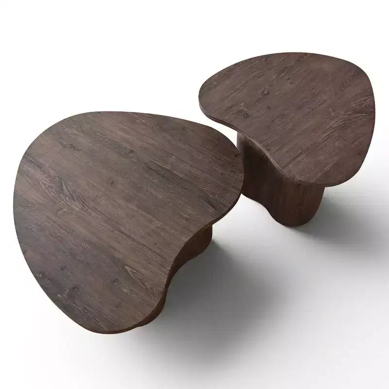 Lot de 2 tables basses modernes en forme de cœur, tables d'appoint gigognes, petit ensemble de tables basses décoratives pour salon ou appartement - Panipeachy