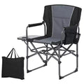 Acekool Oversized Folding Director Camping Chair with Side Table & Pocket, Portable Outdoor Seat for Beach Fishing Lawn
