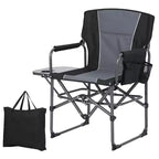 Acekool Oversized Folding Director Camping Chair with Side Table & Pocket, Portable Outdoor Seat for Beach Fishing Lawn