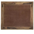 Miroir d'appoint encadré HomeRoots 46, en bois massif blanc, motif étoile.