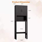 Meuble de rangement pour toilettes, Organiseur de salle de bain, Étagère de rangement au-dessus des toilettes avec étagère ouverte, Étagère autoportante pour toilettes, salle de bain, buanderie