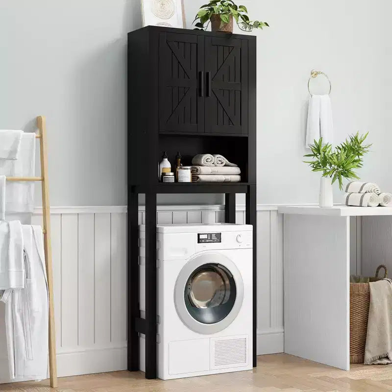 Meuble de rangement pour toilettes, Organiseur de salle de bain, Étagère de rangement au-dessus des toilettes avec étagère ouverte, Étagère autoportante pour toilettes, salle de bain, buanderie