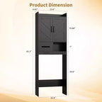 Meuble de rangement pour toilettes, Organiseur de salle de bain, Étagère de rangement au-dessus des toilettes avec étagère ouverte, Étagère autoportante pour toilettes, salle de bain, buanderie