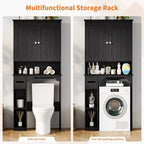 Meuble de rangement pour toilettes, Organiseur de salle de bain, Étagère de rangement au-dessus des toilettes avec étagère ouverte, Étagère autoportante pour toilettes, salle de bain, buanderie