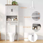 Meuble de rangement pour toilettes, Organiseur de salle de bain, Étagère de rangement au-dessus des toilettes avec étagère ouverte, Étagère autoportante pour toilettes, salle de bain, buanderie