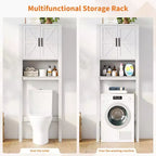 Meuble de rangement pour toilettes, Organiseur de salle de bain, Étagère de rangement au-dessus des toilettes avec étagère ouverte, Étagère autoportante pour toilettes, salle de bain, buanderie