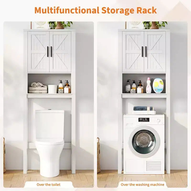 Meuble de rangement pour toilettes, Organiseur de salle de bain, Étagère de rangement au-dessus des toilettes avec étagère ouverte, Étagère autoportante pour toilettes, salle de bain, buanderie