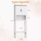 Meuble de rangement pour toilettes, Organiseur de salle de bain, Étagère de rangement au-dessus des toilettes avec étagère ouverte, Étagère autoportante pour toilettes, salle de bain, buanderie