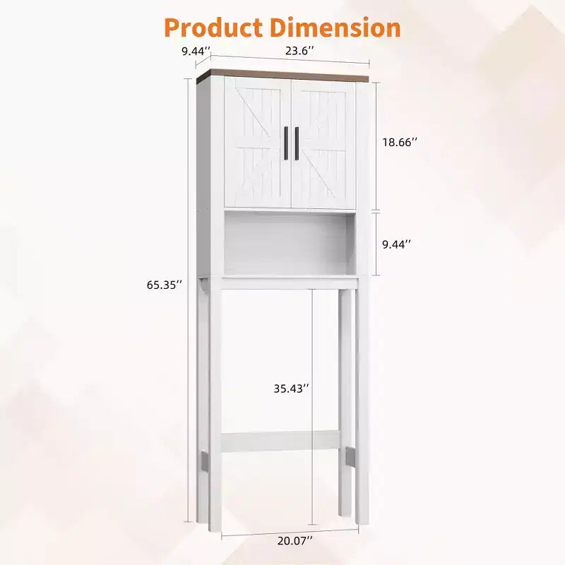 Meuble de rangement pour toilettes, Organiseur de salle de bain, Étagère de rangement au-dessus des toilettes avec étagère ouverte, Étagère autoportante pour toilettes, salle de bain, buanderie