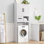 Meuble de rangement pour toilettes, Organiseur de salle de bain, Étagère de rangement au-dessus des toilettes avec étagère ouverte, Étagère autoportante pour toilettes, salle de bain, buanderie