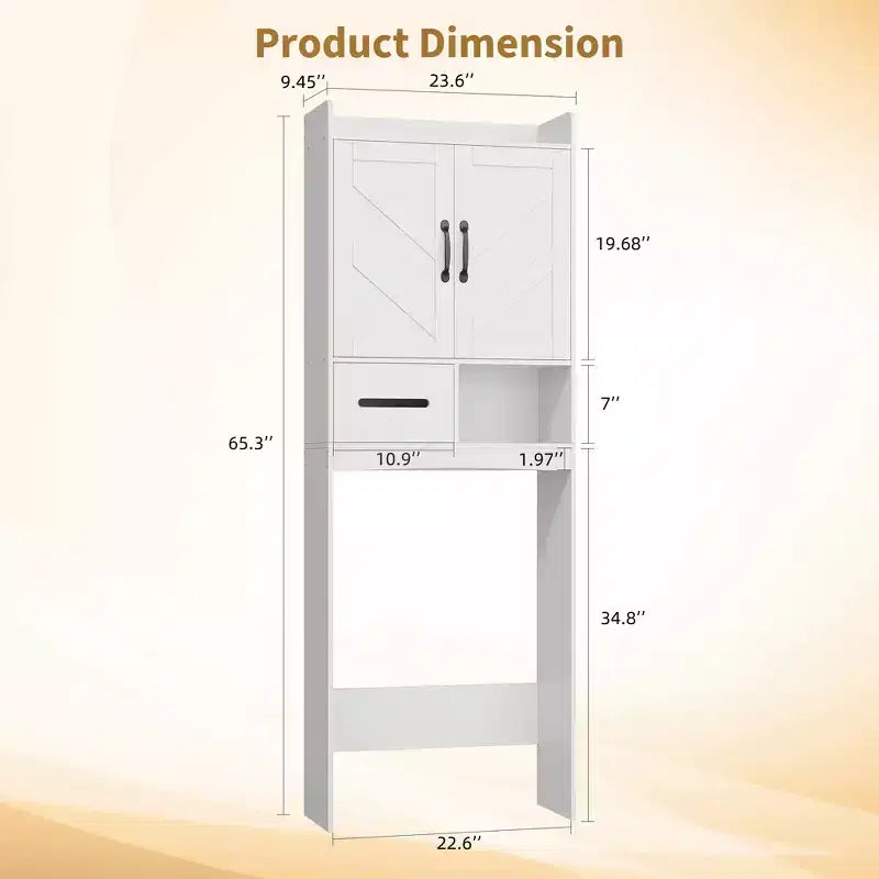 Meuble de rangement pour toilettes, Organiseur de salle de bain, Étagère de rangement au-dessus des toilettes avec étagère ouverte, Étagère autoportante pour toilettes, salle de bain, buanderie