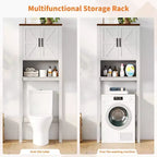 Meuble de rangement pour toilettes, Organiseur de salle de bain, Étagère de rangement au-dessus des toilettes avec étagère ouverte, Étagère autoportante pour toilettes, salle de bain, buanderie