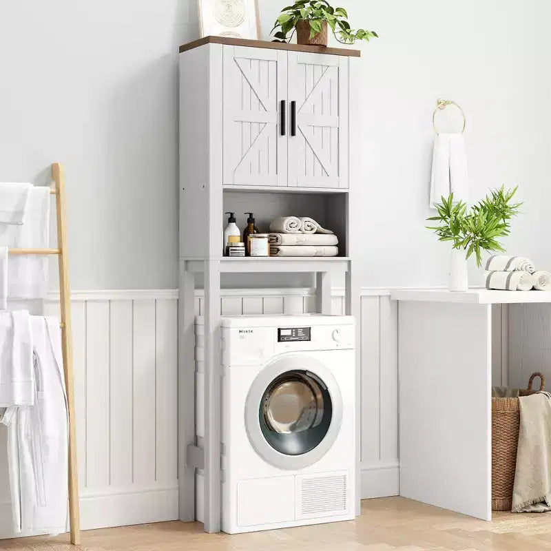Meuble de rangement pour toilettes, Organiseur de salle de bain, Étagère de rangement au-dessus des toilettes avec étagère ouverte, Étagère autoportante pour toilettes, salle de bain, buanderie