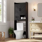 Meuble de rangement pour toilettes, Organiseur de salle de bain, Étagère de rangement au-dessus des toilettes avec étagère ouverte, Étagère autoportante pour toilettes, salle de bain, buanderie
